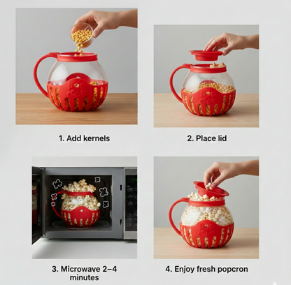 Microwave Glass Popcorn Popper